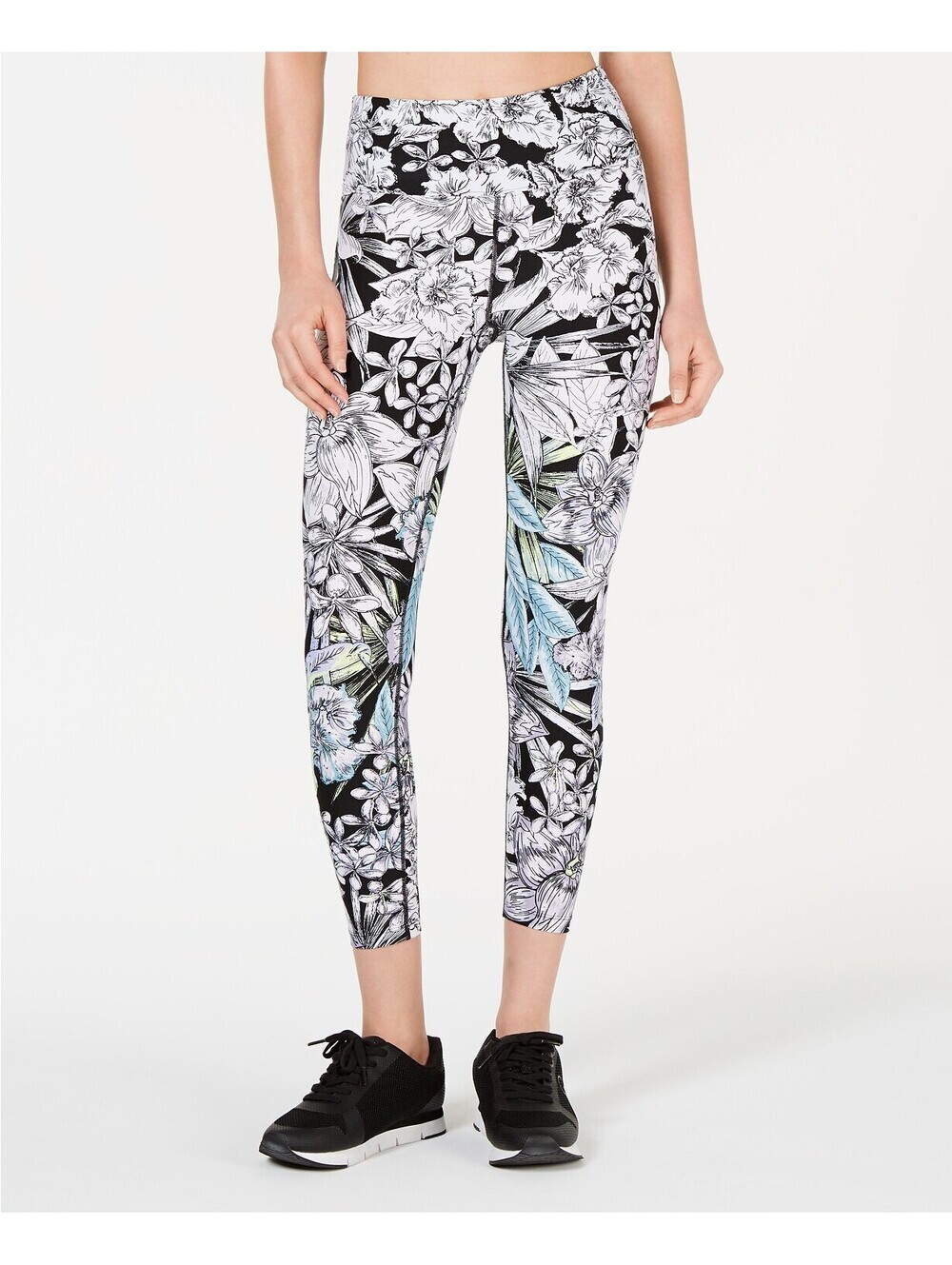 Calvin Klein Womens Bouquet Printed High Waist Leggings Size XS